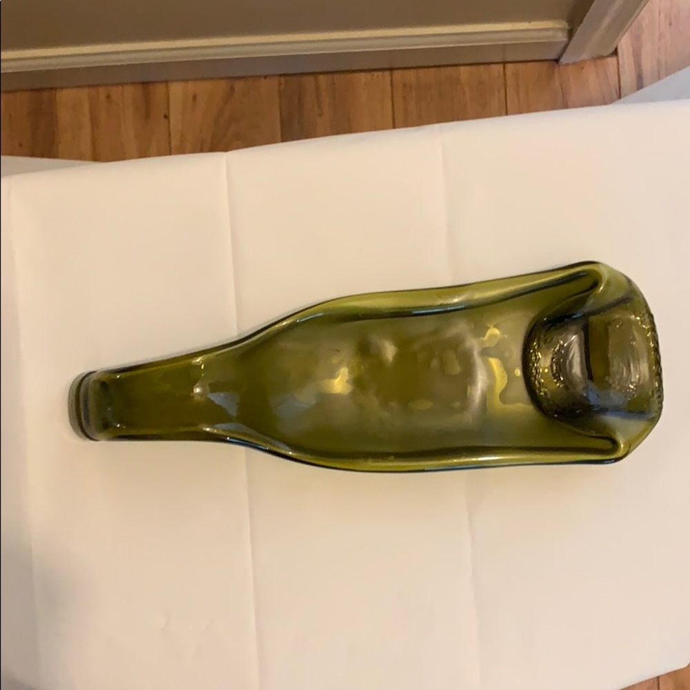 Handmade Antique Green Wine Bottle Spoon Rest